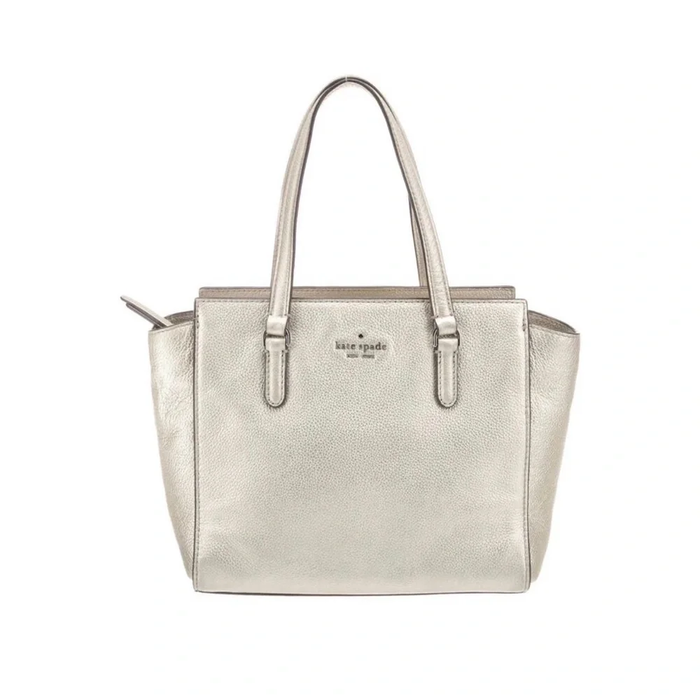 Kate Spade Metallic Jackson Leather Medium Satchel Crossbody Bag AND Wallet